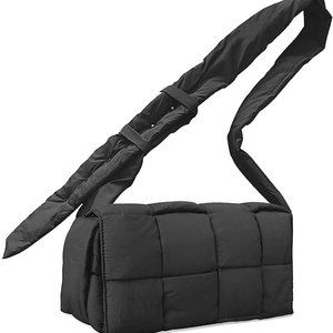 Puffer Woven Crossbody Bag